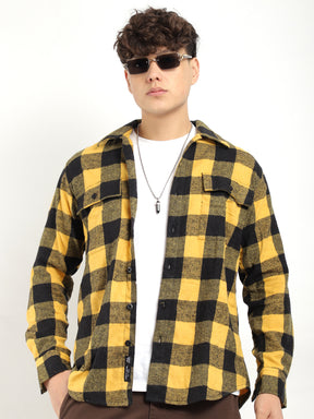 Yellow Check Flannel Shirt