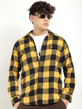 Yellow Check Flannel Shirt