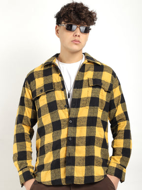 Yellow Check Flannel Shirt