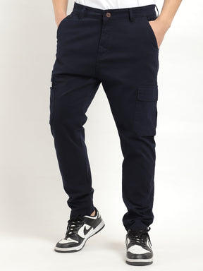 Crest Wears Navy Blue Cotton Cargo