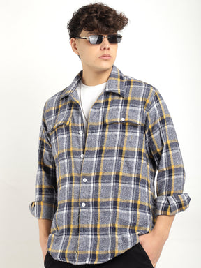 Grey Check Flannel Shirt