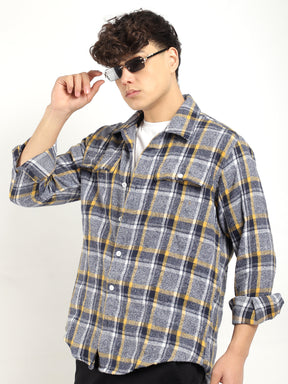 Grey Check Flannel Shirt