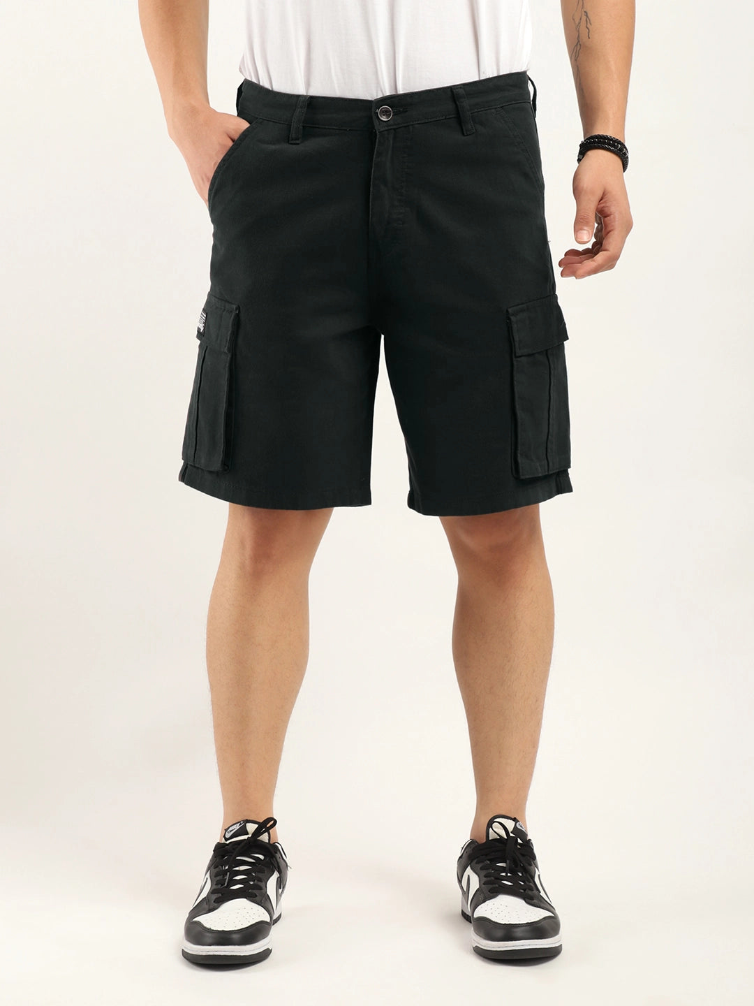 Fusion Dark Grey Cotton Shorts