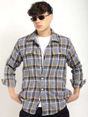 Grey Check Flannel Shirt