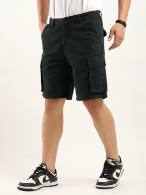 Fusion Dark Grey Cotton Shorts