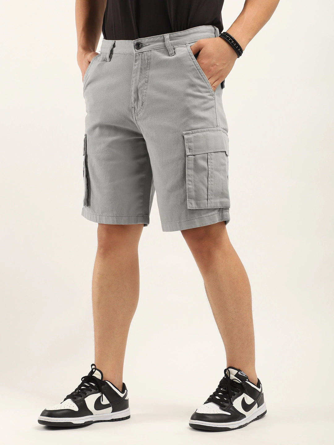 Fusion Grey Cotton Shorts