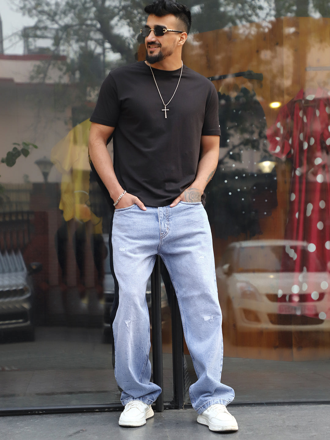 Darkforce Classic Blue Baggy Fit Jeans