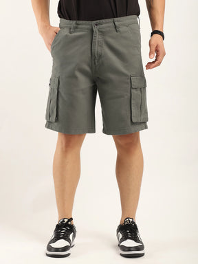 Fusion Umber Brown Cotton Shorts