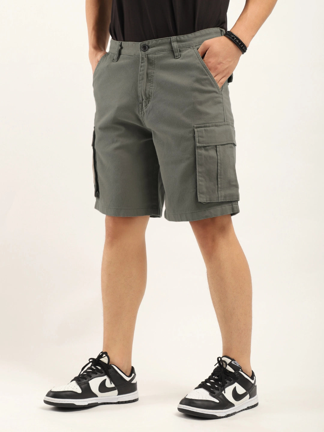 Fusion Umber Brown Cotton Shorts