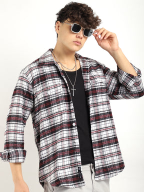 Flannel Check Shirt Men