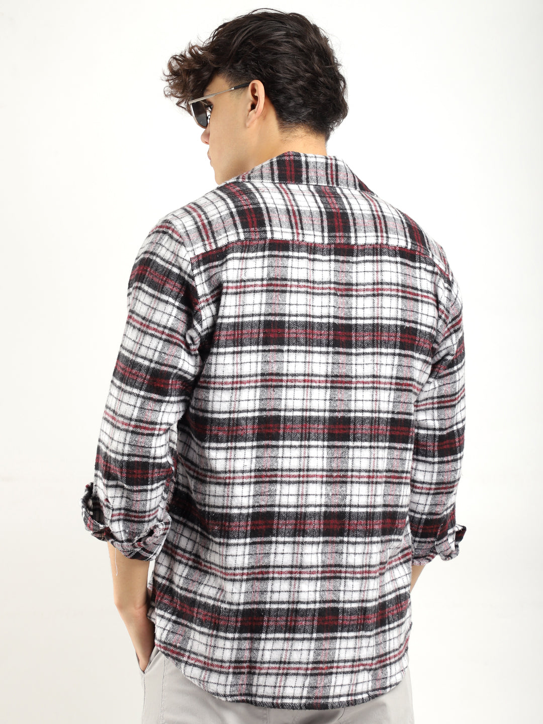 Flannel Check Shirt Men