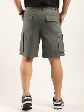 Fusion Umber Brown Cotton Shorts