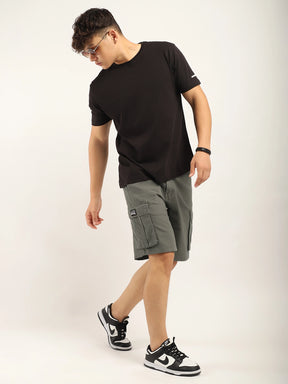 Fusion Umber Brown Cotton Shorts