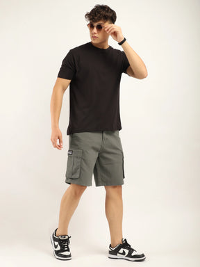 Fusion Umber Brown Cotton Shorts