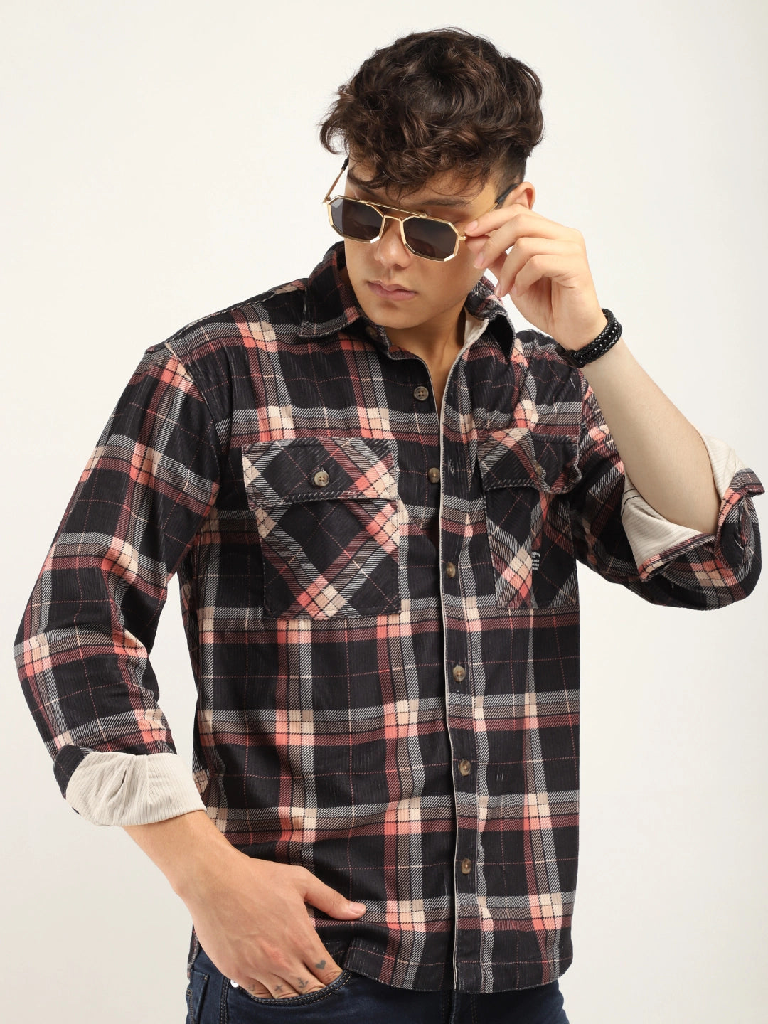 Dope Red Check Full Sleeve Shirt