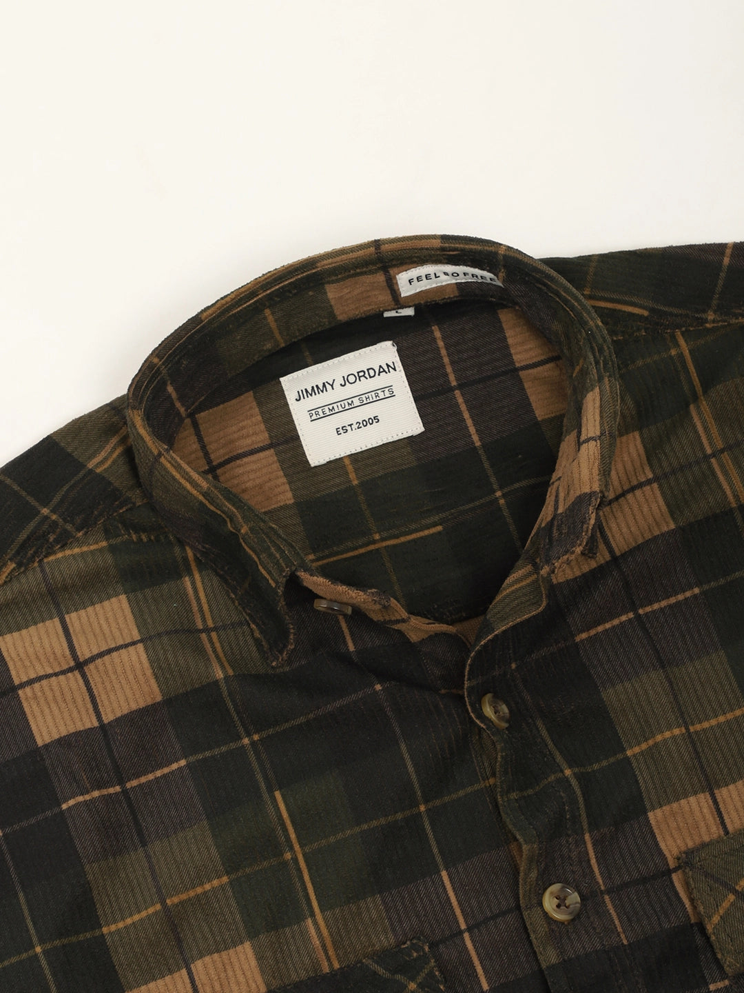 Checked Khaki Full Sleeve Shirt