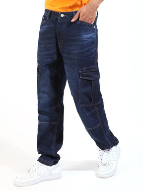 Medium Blue Baggy Fit Denim Jeans