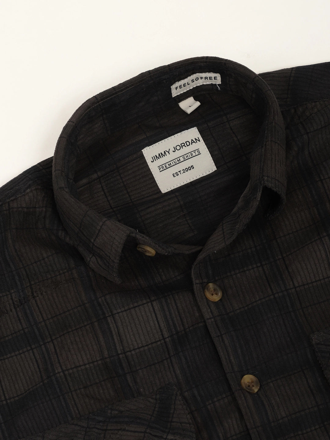 Checked Dark Grey Full Sleeve Shirt