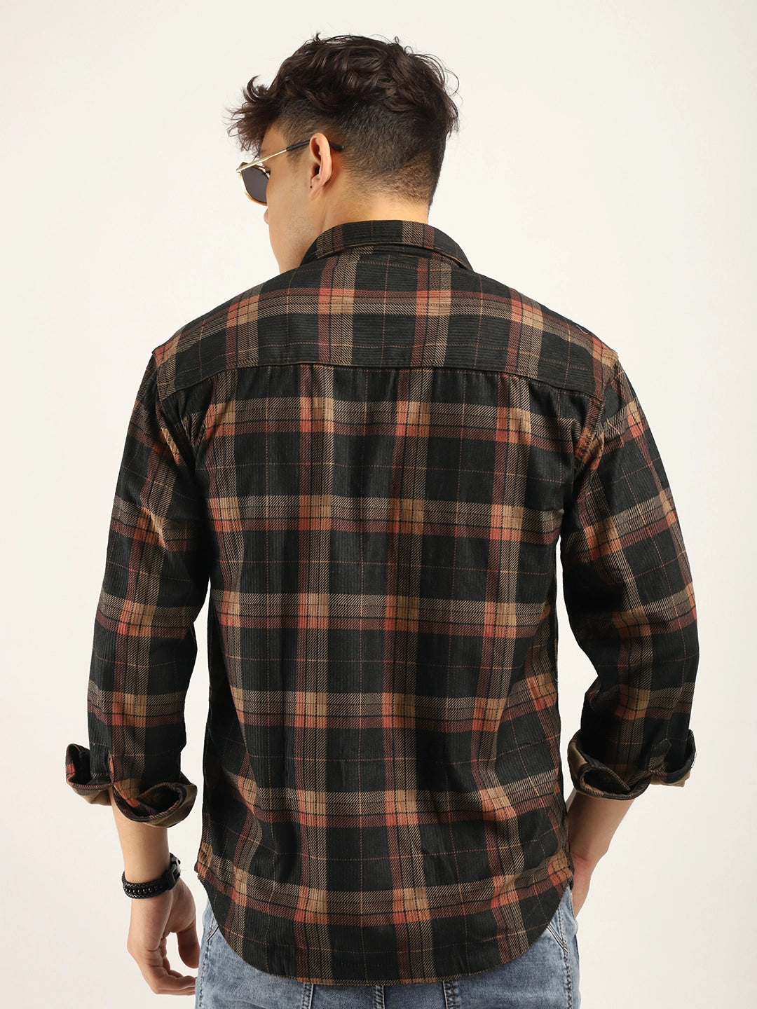 Dope Brown Check Full Sleeve Shirt