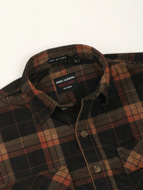 Dope Brown Check Full Sleeve Shirt