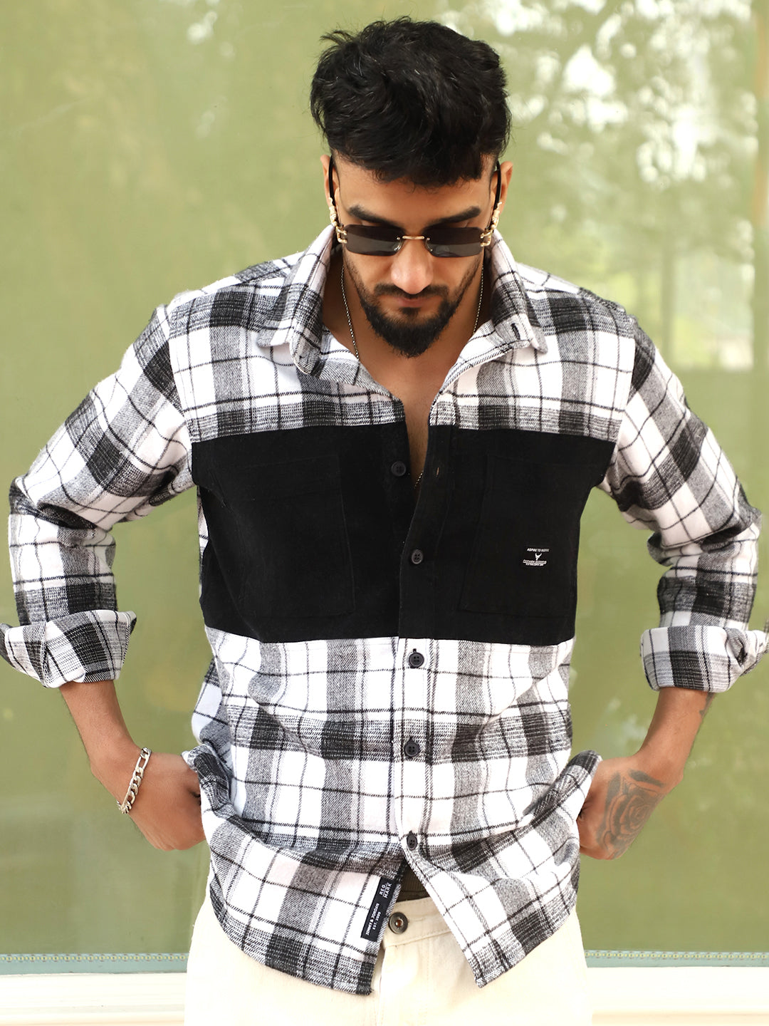 Thunderbird Black Check Full Sleeve Shirt