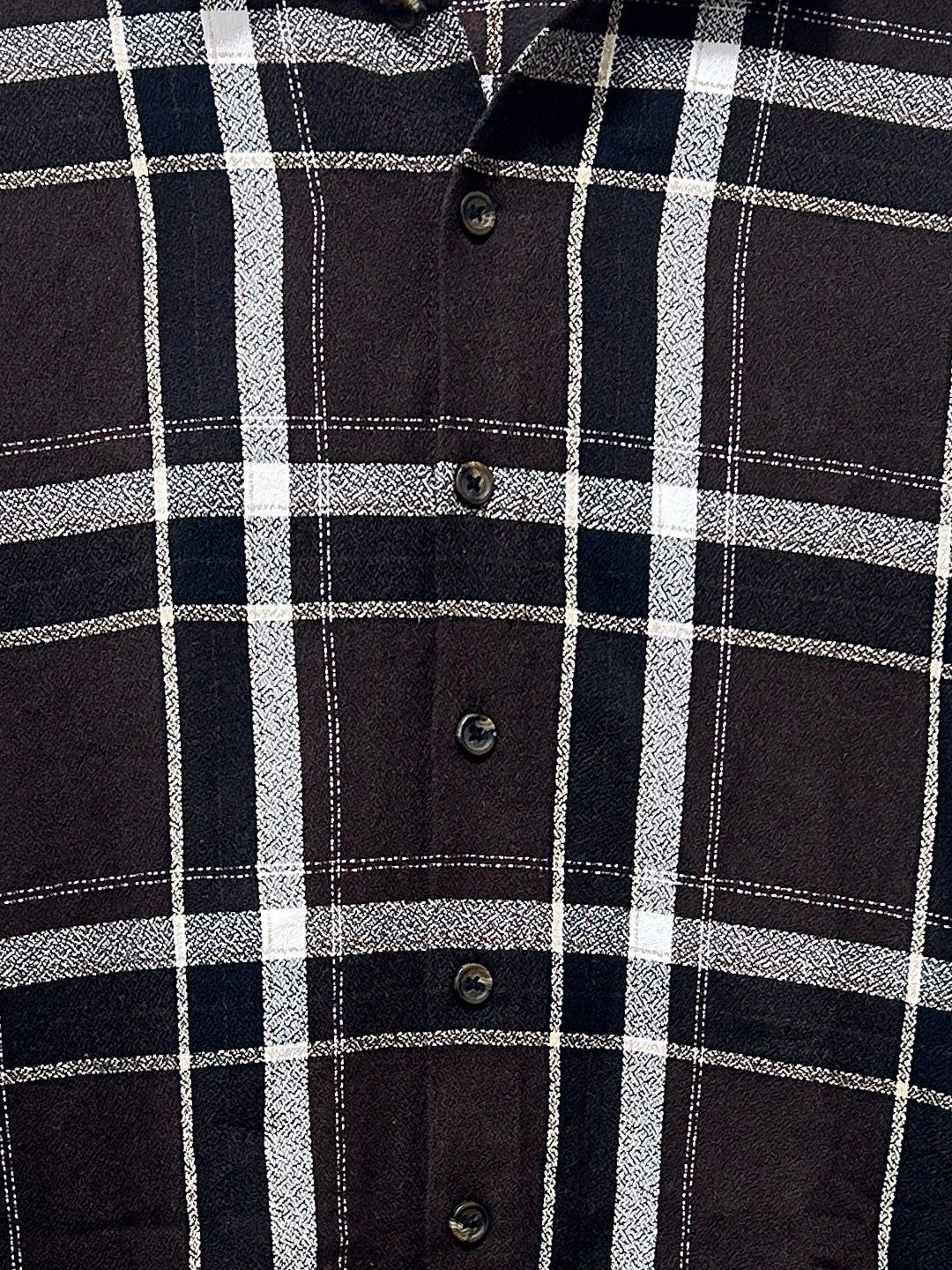 Bloom State Dark Brown Check Full Sleeve Shirt