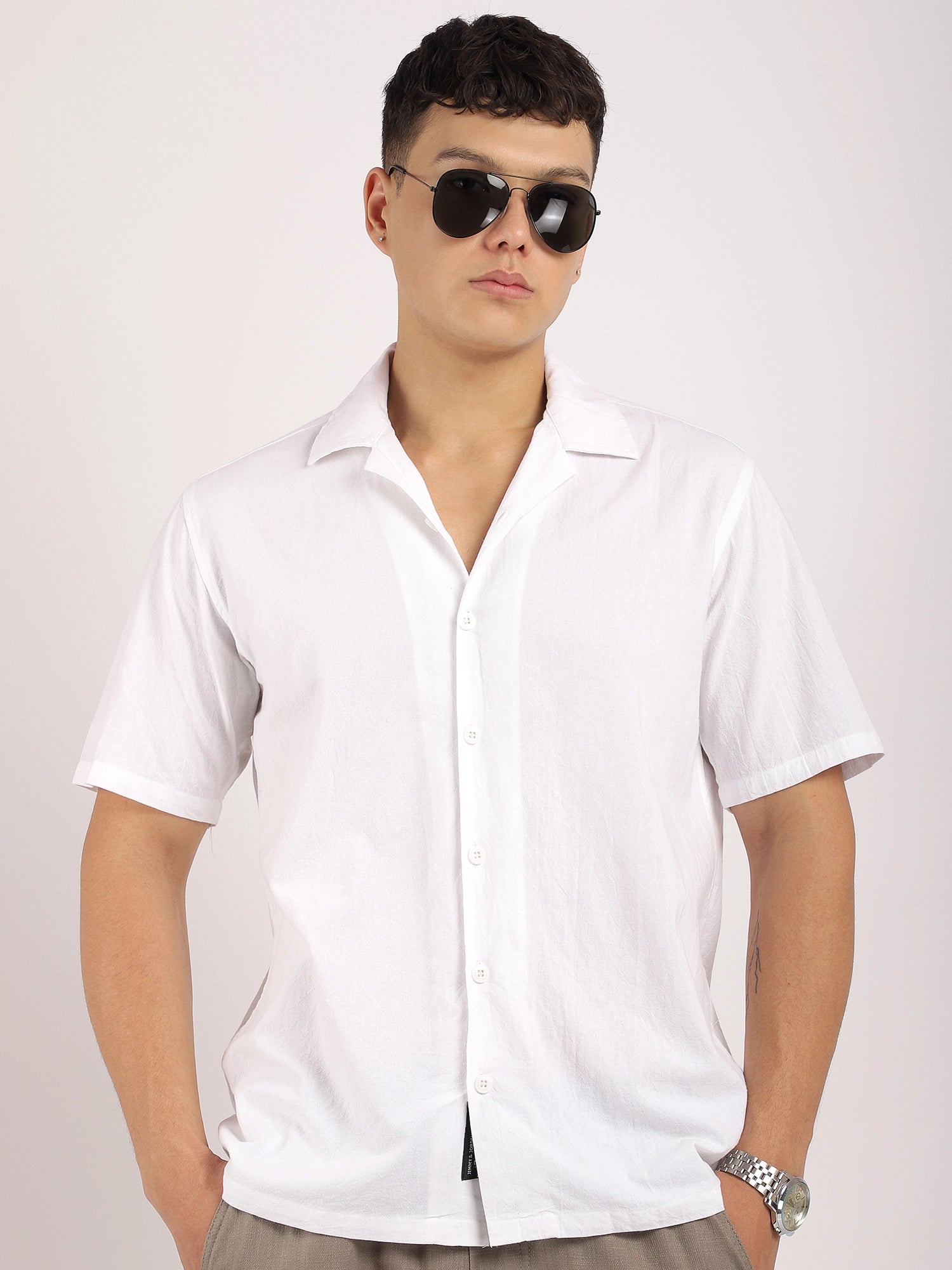 Cereal Killer White Half Sleeve Plain Shirt