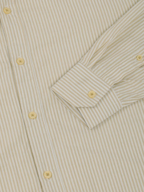 Beige Regular Fit Full Sleeve Shirt