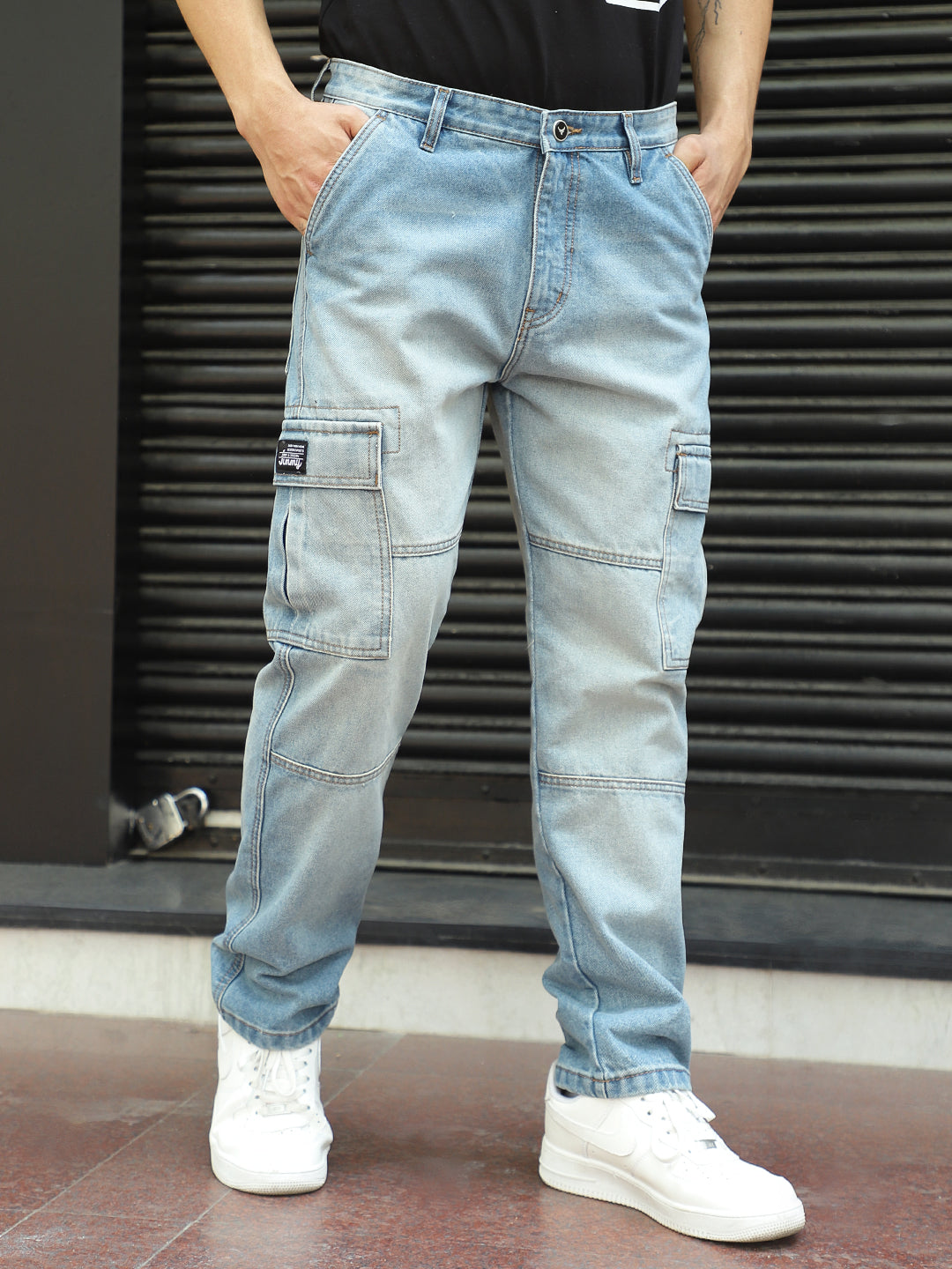 jent louis Bicolor Semi-Flare Denim