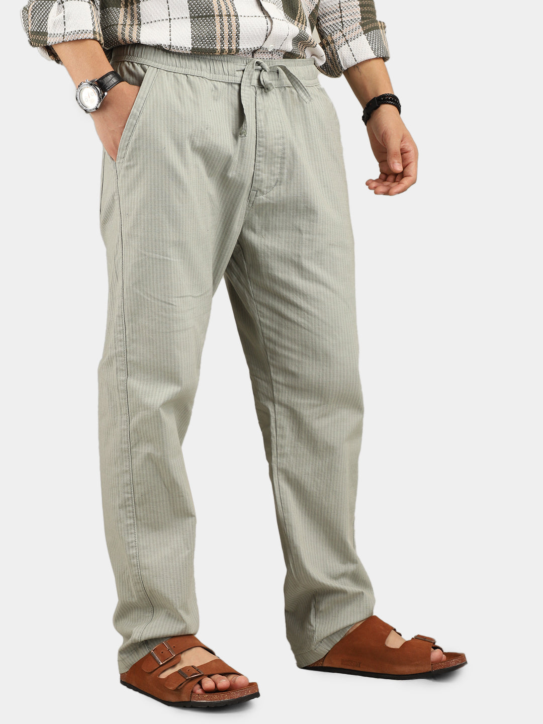 Arabic Linen Ash Grey Trouser