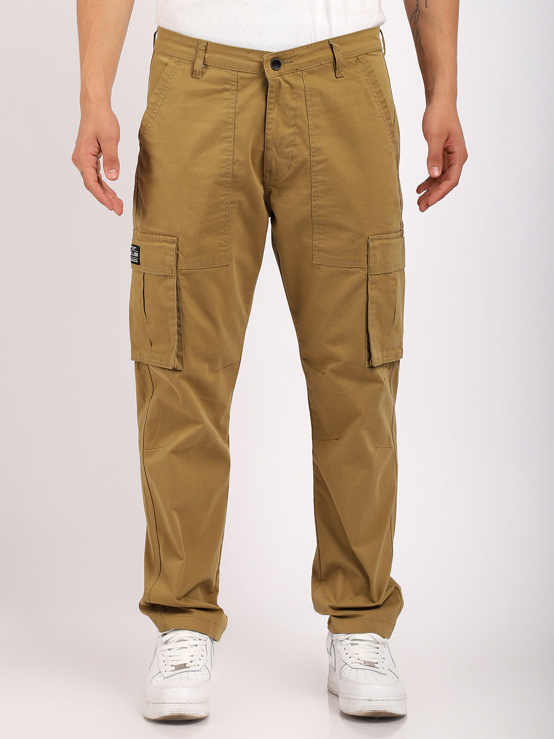 Mustard Cotton Cargo Men