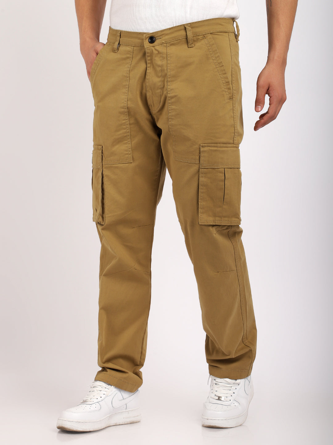 Mustard Cotton Cargo Men