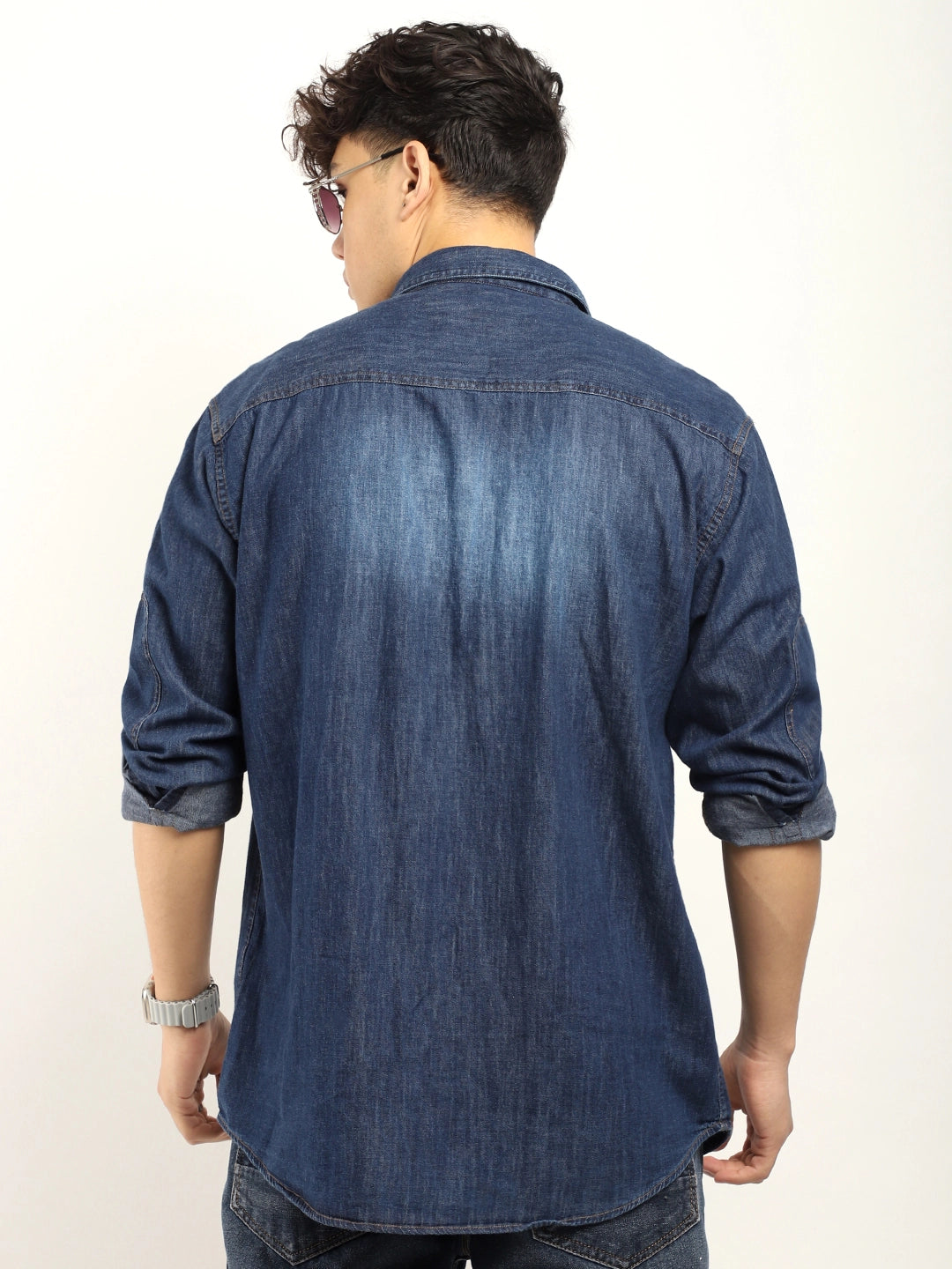 Skyline Stitches Blue Denim Shirt