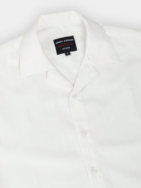 Stripe Vibe White Half Sleeve Shirt