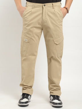 Regal Wears Beige Cotton Cargo