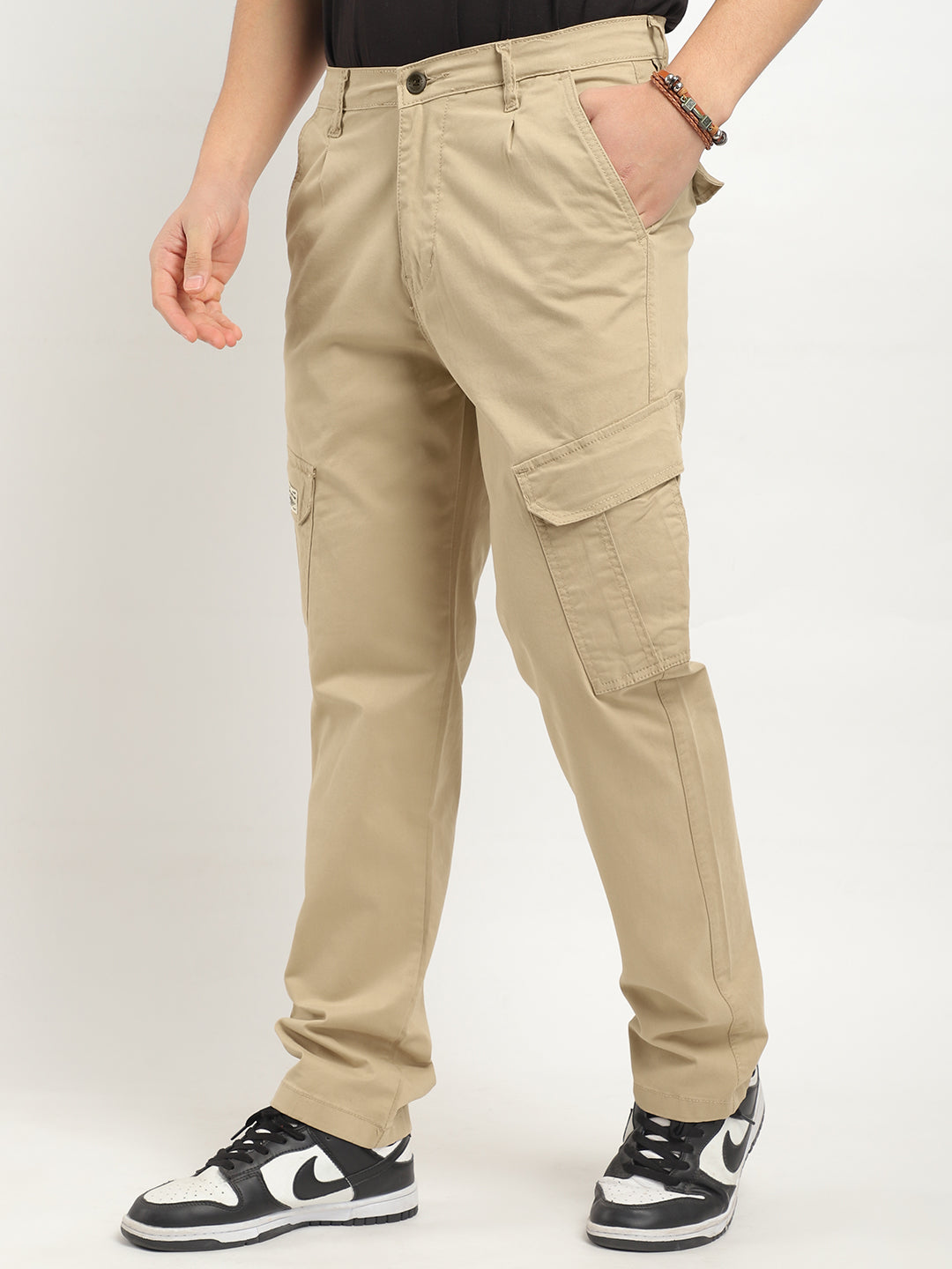 Regal Wears Beige Cotton Cargo