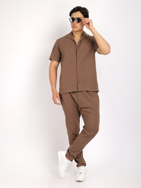 Savage Linen Dull Brown Co-Ord Set