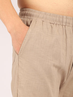 Linen Atlant Camel Brown Co-Ord Set