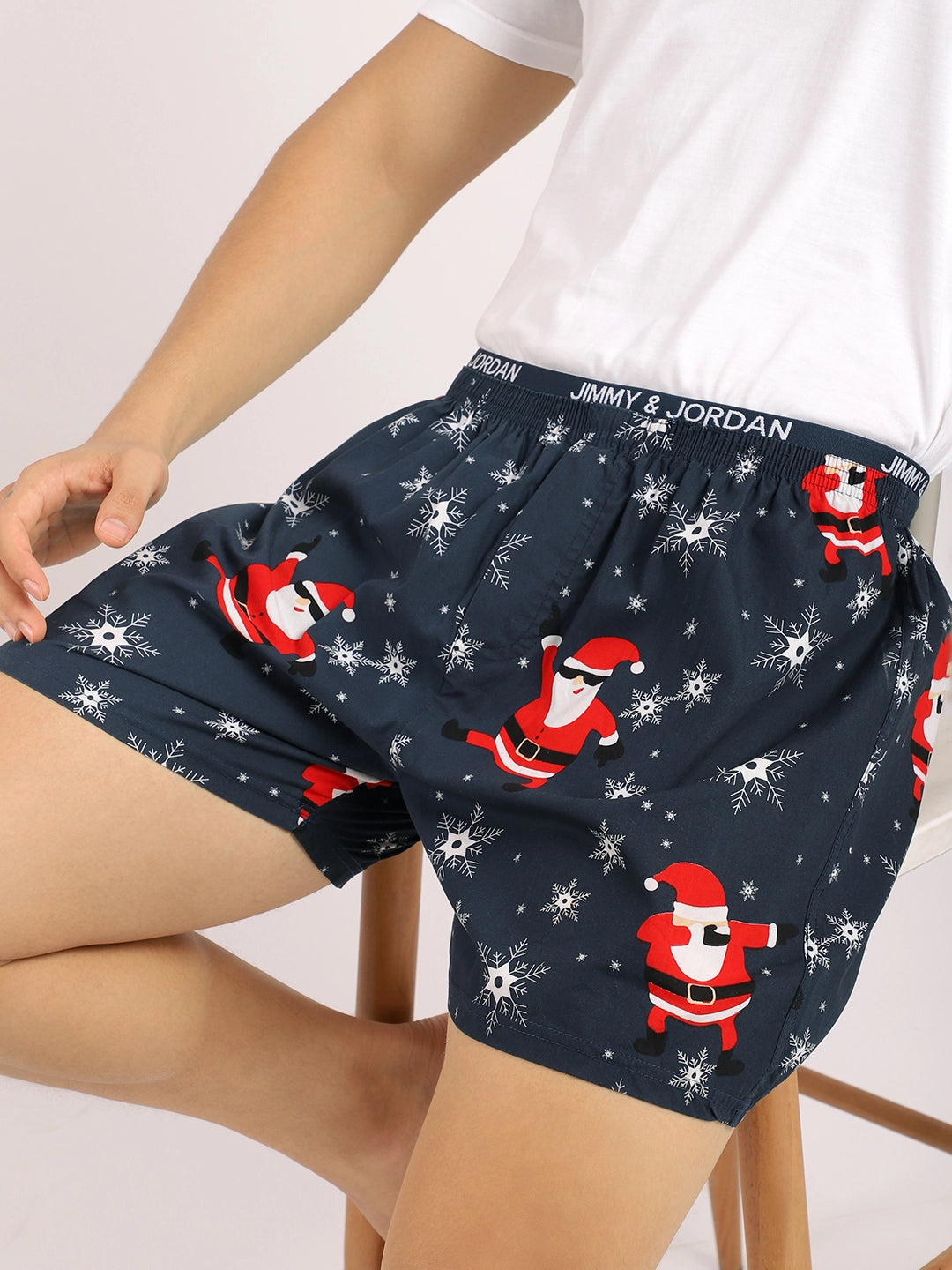 Snow Flake Dark Blue Boxer