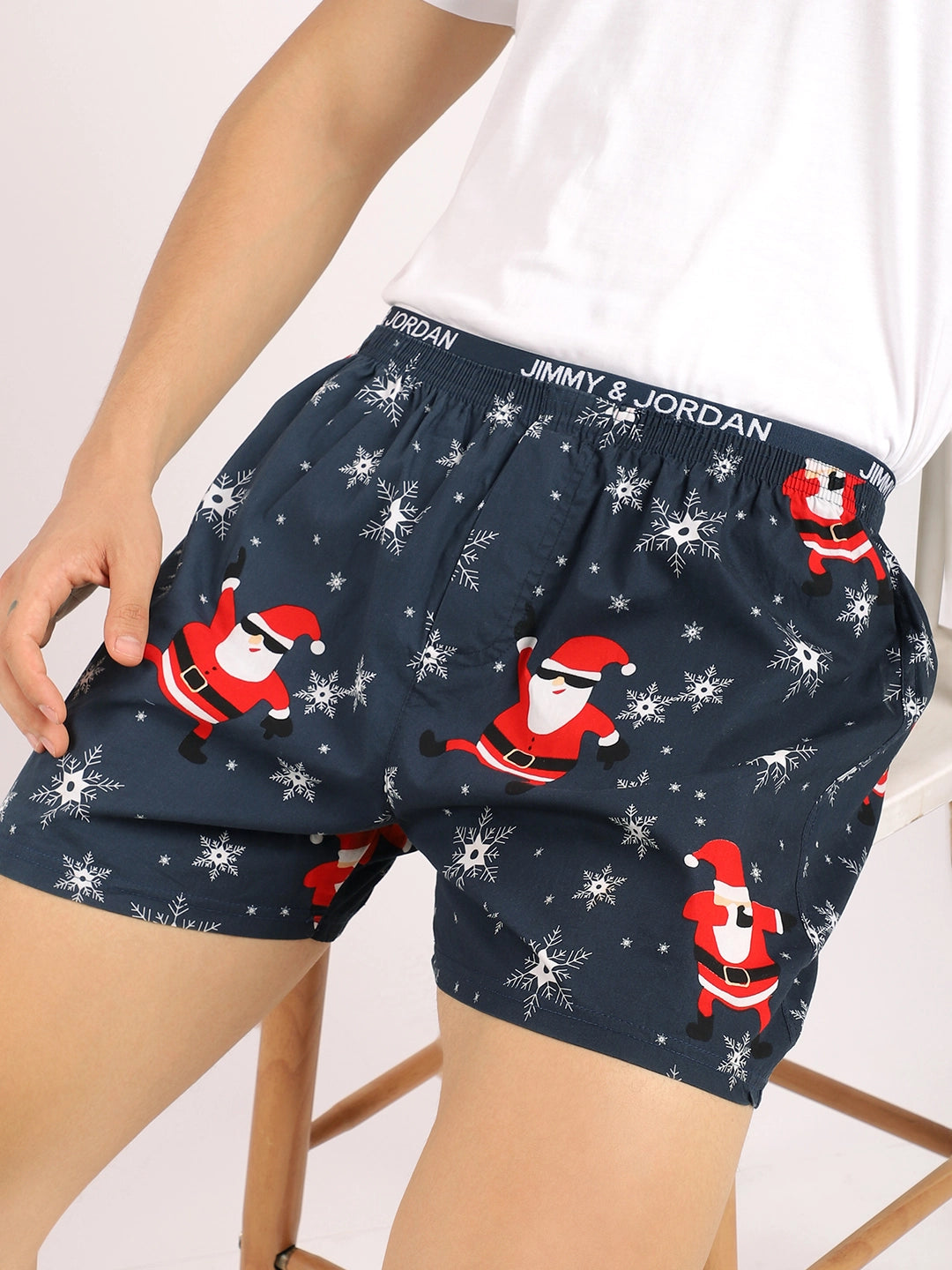 Snow Flake Dark Blue Boxer