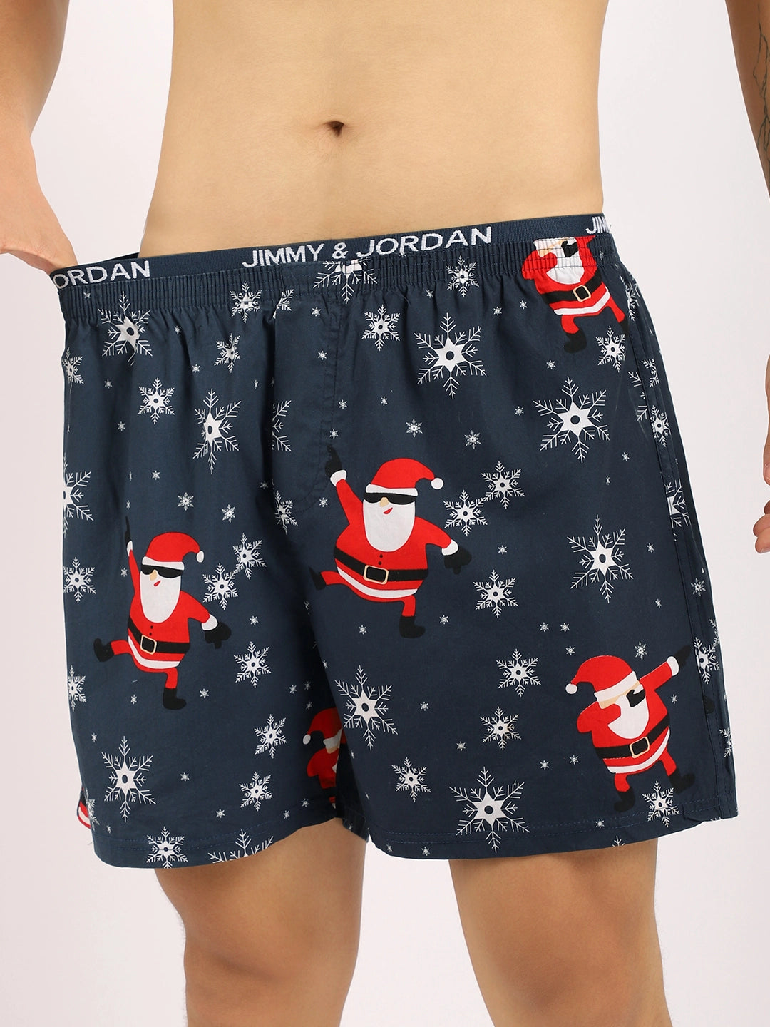 Snow Flake Dark Blue Boxer