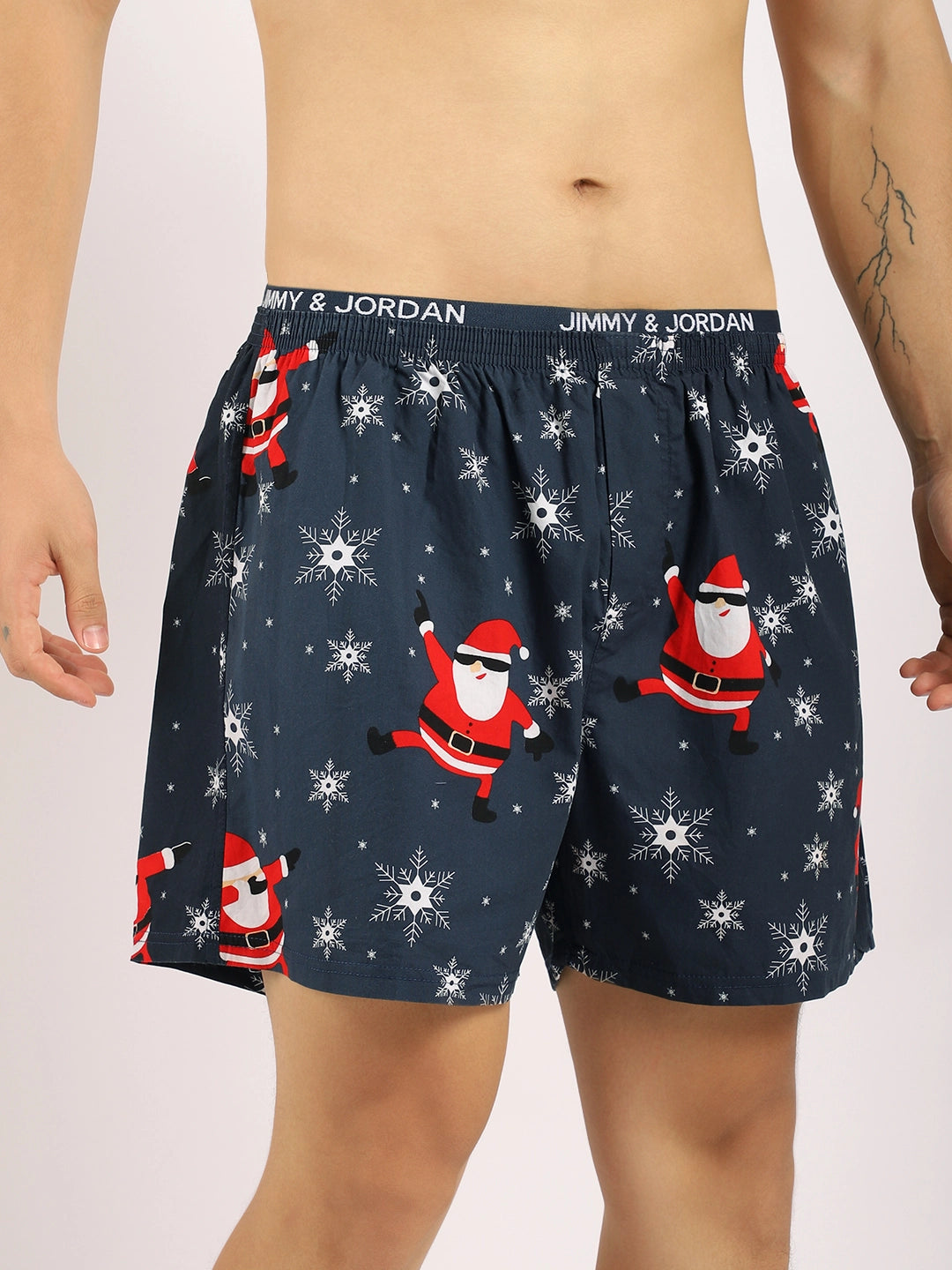 Snow Flake Dark Blue Boxer
