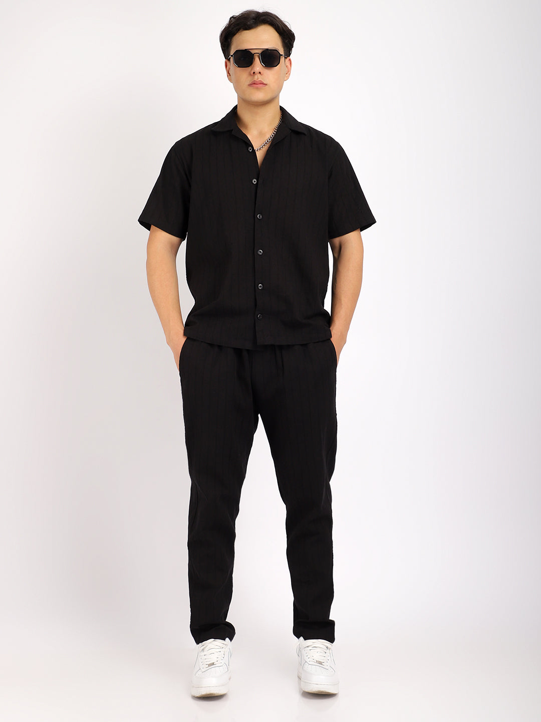 Savage Linen Black Co-Ord Set