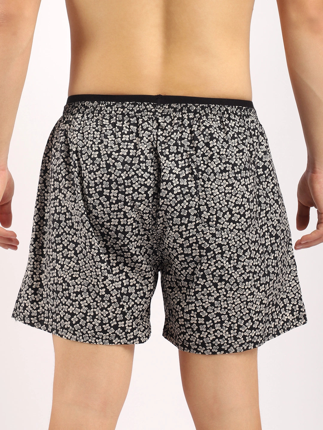 Flower Black Print Boxer