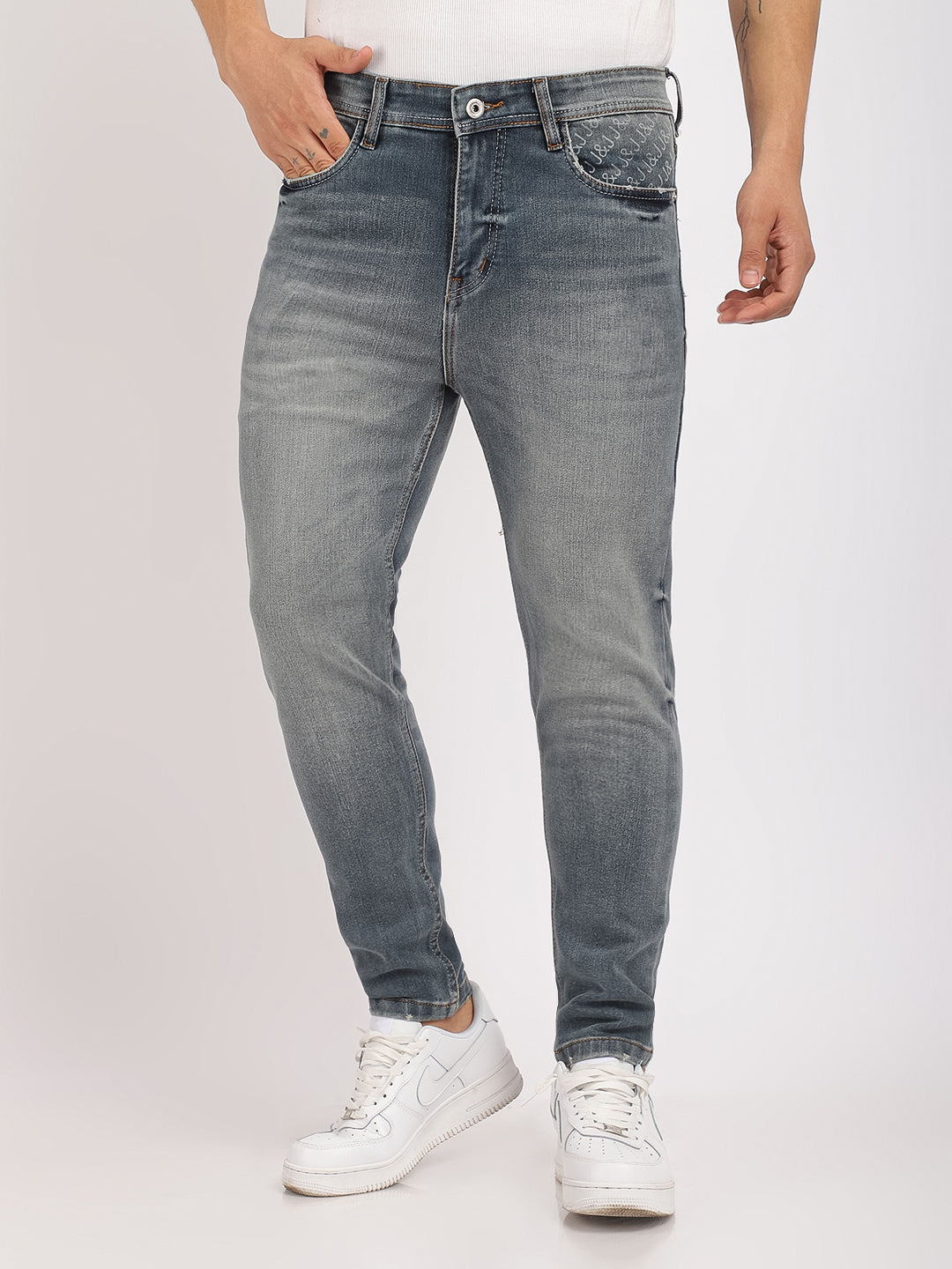 Dark Grey Denim Jeans