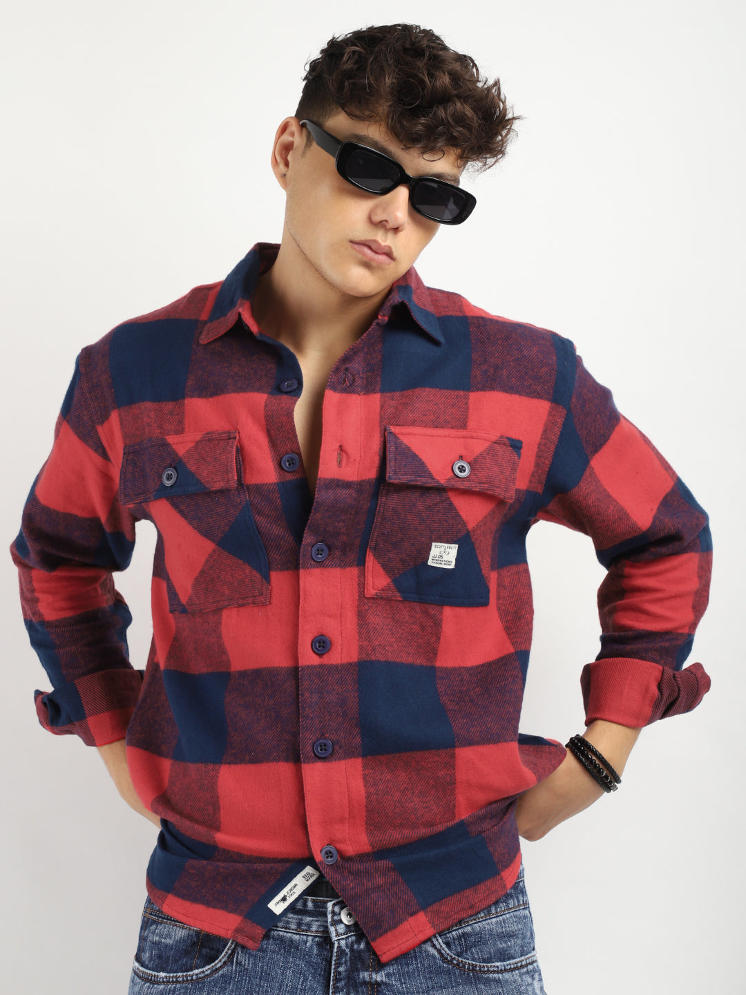 Bianca Checked Red Full Sleeve Shirt