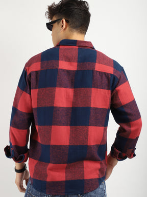 Bianca Checked Red Full Sleeve Shirt