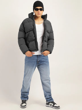 Oxford Street Style Grey Puffer Jacket