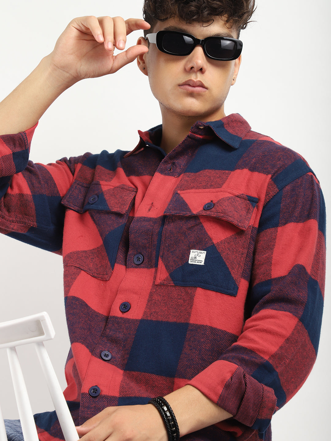 Bianca Checked Red Full Sleeve Shirt