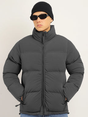 Oxford Street Style Grey Puffer Jacket